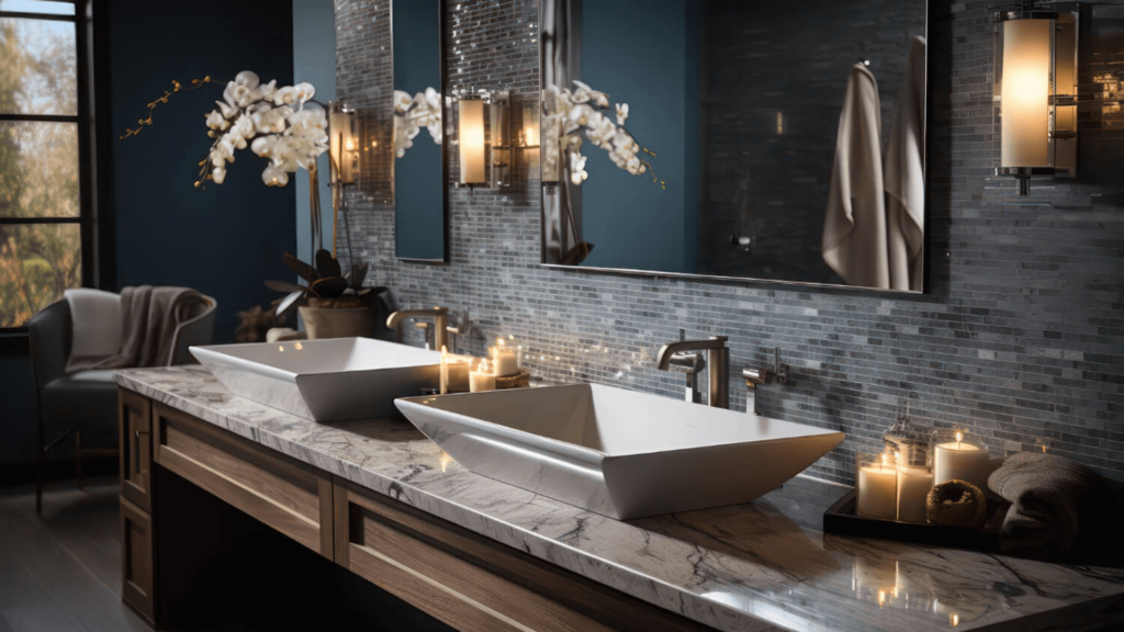 two sink vanity installation